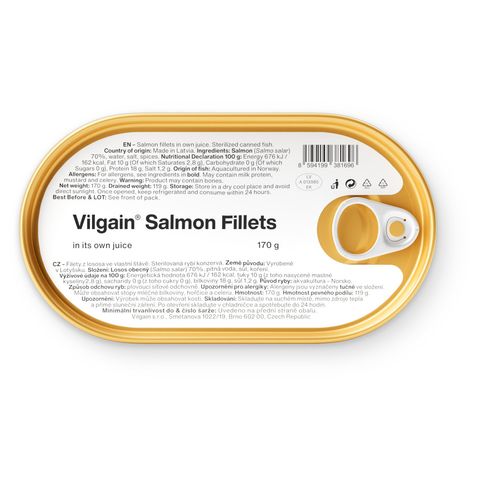 Vilgain Salmon Fillets in Own Juice | 170 g
