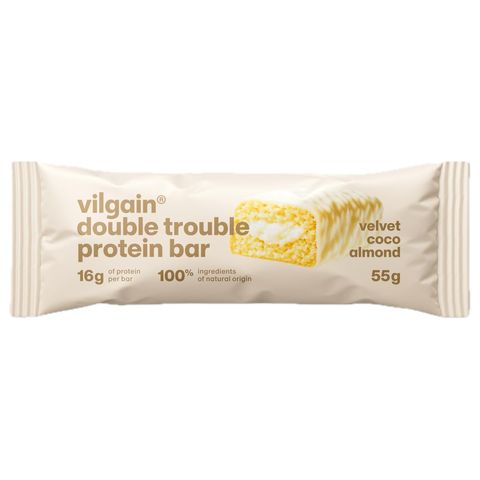 Vilgain Double Trouble Proteinová tyčinka s příchutí kokosovo-mandlový dezert | 55 g