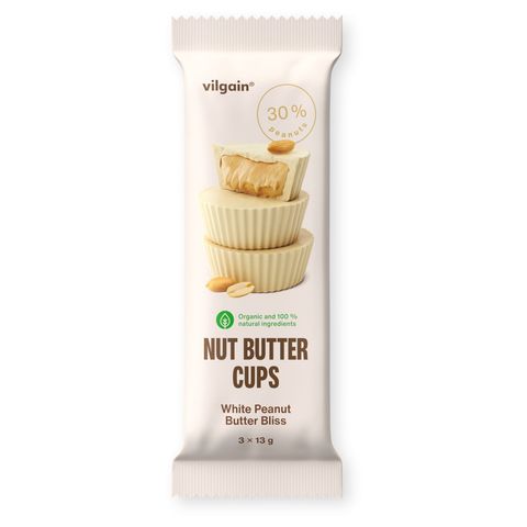 Vilgain Nut Butter Cups BIO Bílá čokoláda s arašídami | 39 g