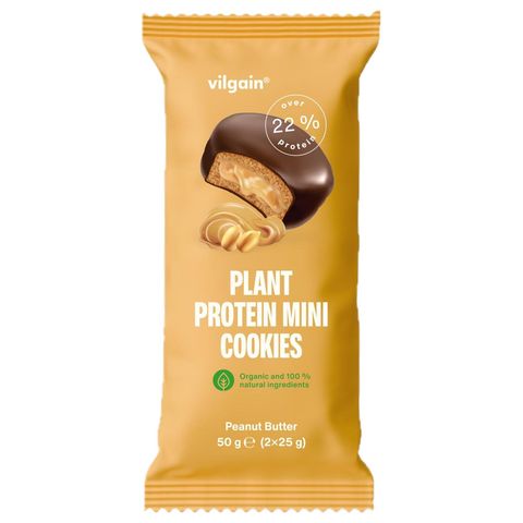 Vilgain Plant Protein Mini Cookies BIO sušenky s arašídovým máslem | 50 g