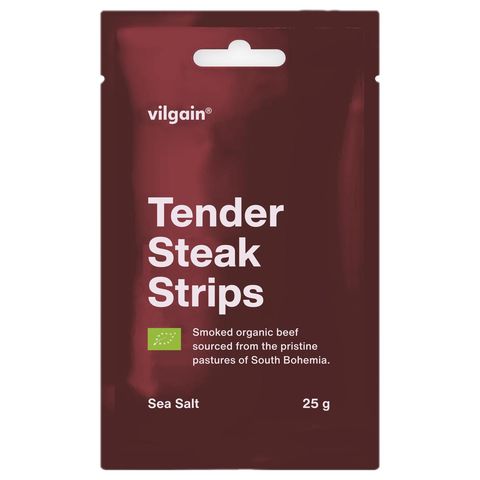 Vilgain Sušené steakové proužky BIO mořská sůl | 25 g