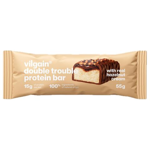 Vilgain Double Trouble Proteinová tyčinka s příchutí lískooříškový krém | 55 g