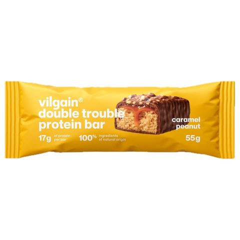 Vilgain Double Trouble Proteinová tyčinka s příchutí arašídů a karamelu | 55 g