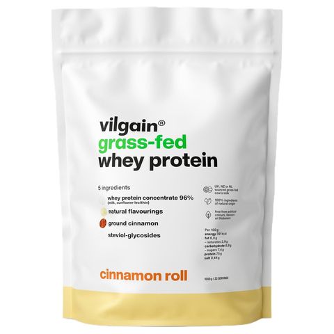 Vilgain Grass-Fed Whey Cinnamon Roll Protein | 1000 g