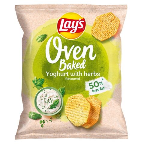 Lay's Chips Oven Baked Yoghurt & Herbs Crisps | 55 g