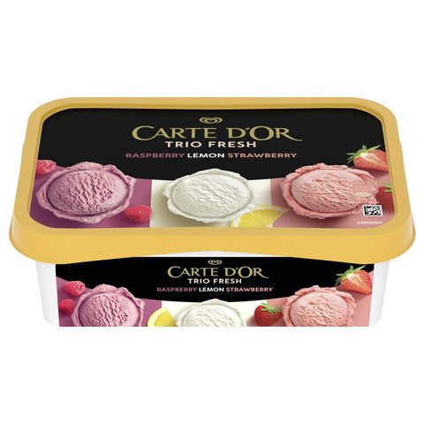 CARTE D'OR Jégkrém Trio Fresh Málna-Citrom-Eper 1000ml