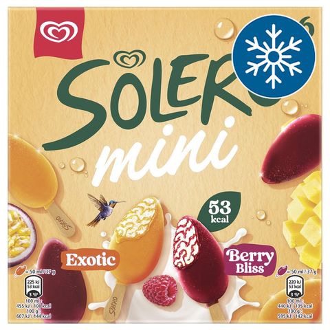 Solero Mini (Exotic a Berry Bliss) zmrzlina | 6 x 50 ml