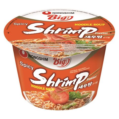 Nongshim Big Bowl Shrimp Flavour instantní nudle | 115 g