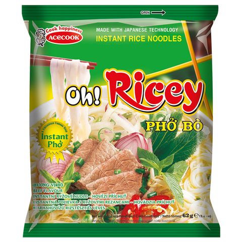 Oh! Ricey Pho Bo instantní hovězí polévka s rýžovými nudlemi | 62 g