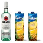 Bacardi blanca 1L + 2 x Relax Ananas 1L | 1 balík