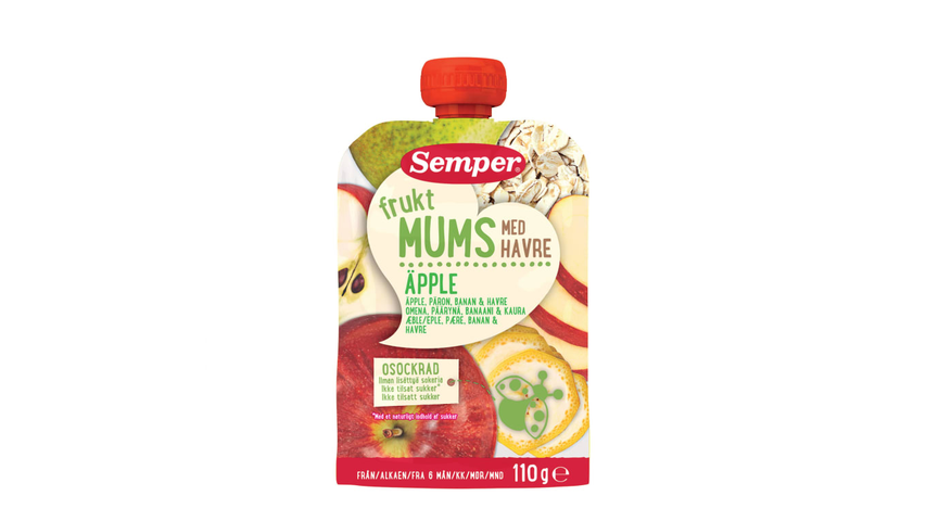 Semper Fruktmums Apple & Oats 6 months 110g