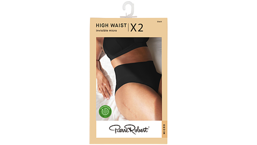 Invisible Micro High Waist X2 Black XL | 2stk
