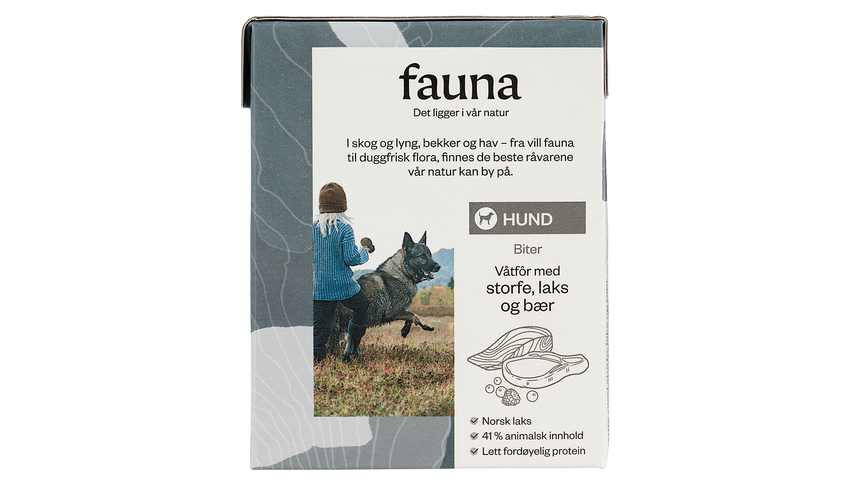 Fauna Hund Våtfor Storfe & Laks | 365g