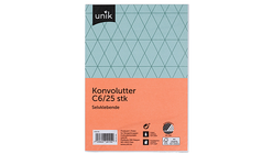 Unik Konvolutt C6 Selvklebende | 25stk