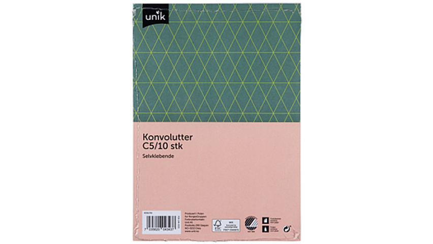 Unik Konvolutt C5 Selvklebende | 10stk