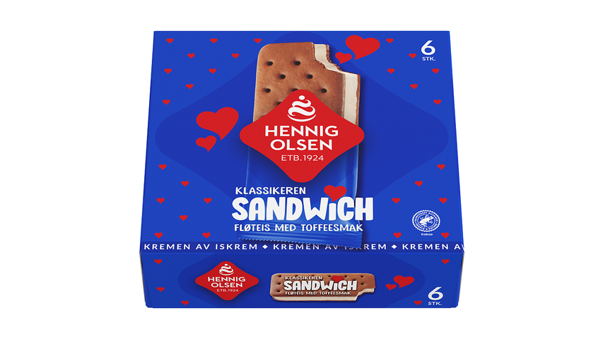 Hennig-Olsen Sandwich Toffesmak | 6stk
