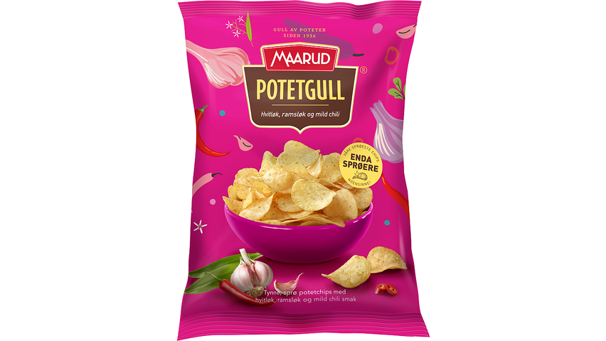 Maarud Potetgull Hvitløk, Ramsløk & Chili | 200g