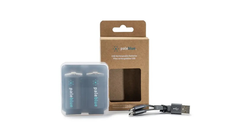 Pale Blue Oppladbare Batterier | 2 x C & Ladekabel USB-C