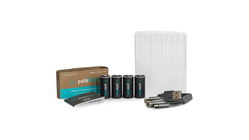 Pale Blue Oppladbare Batterier | 4 x CR123 & Ladekabel USB-C