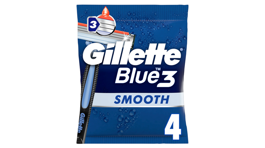 Gillette Engangshøvel Blue 3 Smooth | 4stk