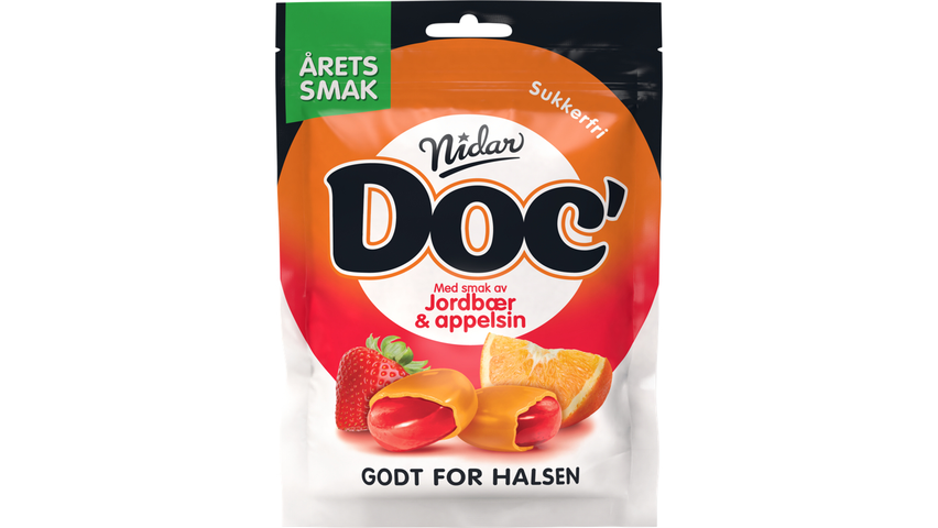 Nidar Doc Jordbær & Appelsin | 50g