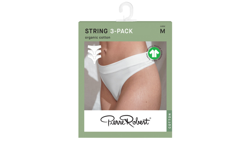 Truse String Bomull | Hvit 3pk S