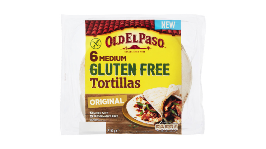 Old El Paso Tortilla Medium Gluten Free 216g