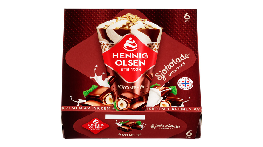 Hennig-Olsen Krone-Is Sjokolade | 6stk