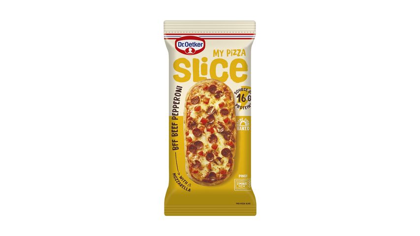 Dr. Oetker My Pizza Slice Beef Pepperoni Quick Frozen Pizza Slice 140g