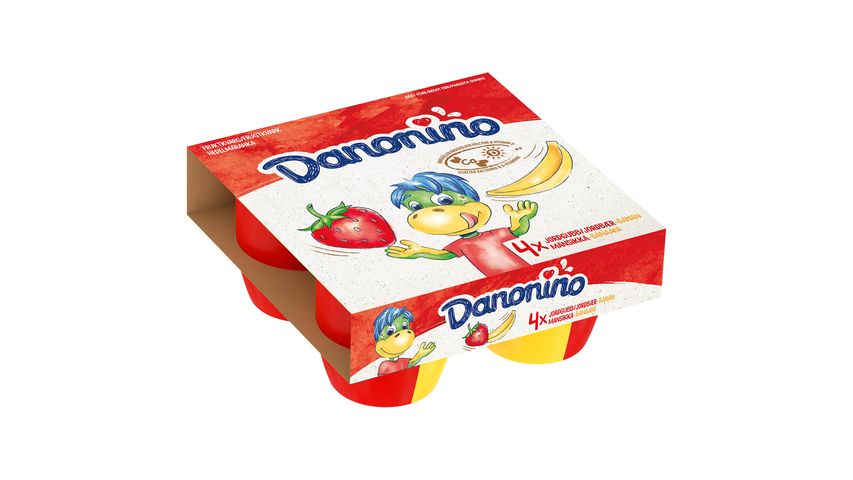 Danonino Fruktkvarg, Jordgubb/Banan Mix 380g