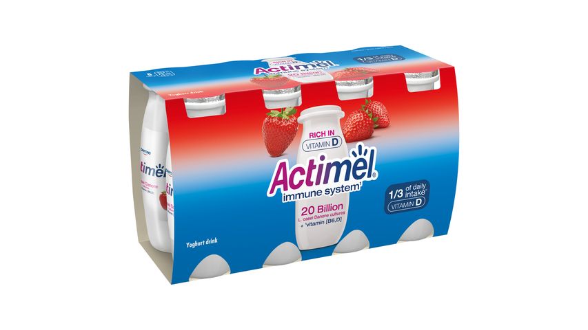 Actimel Drickyoghurt Jordgubb 100g 8-p