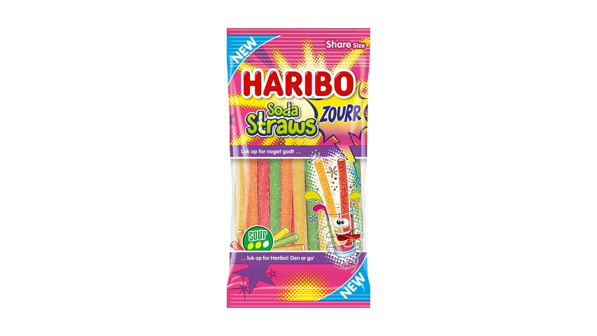 Haribo Soda Straws Sour | 90g