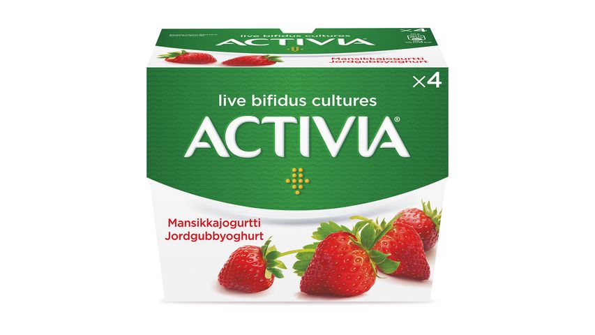 Activia Yogurt Strawberry 125g 4-p