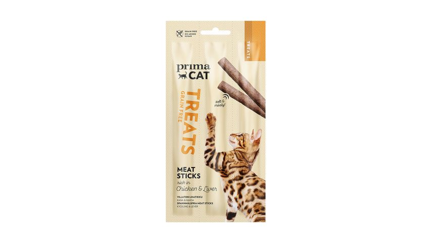 Primacat Kattgodis Meat Stick Kyckling Lever 15g
