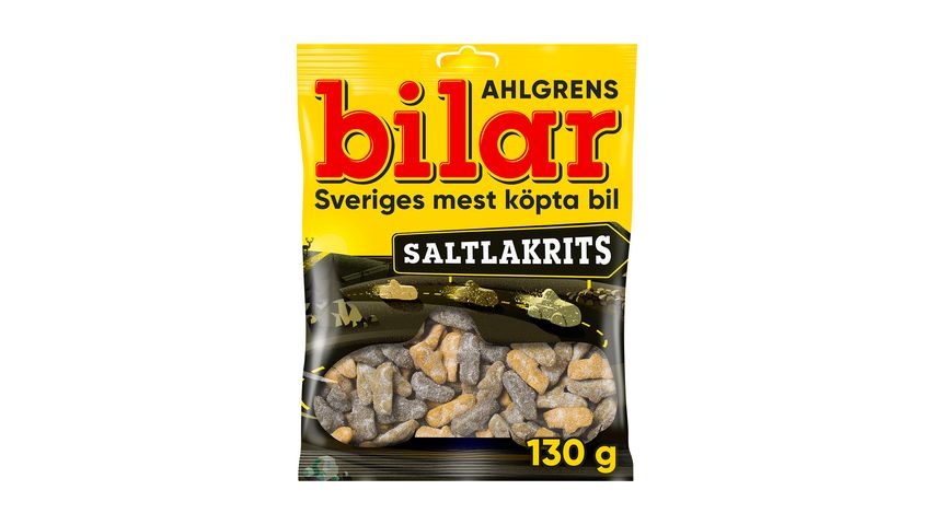 Ahlgrens Godis Bilar Saltlakrits 130g