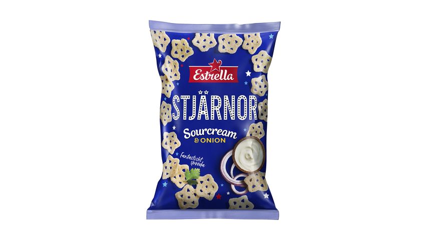 Estrella Chips Stjärnor Sourcream & Onion 85g
