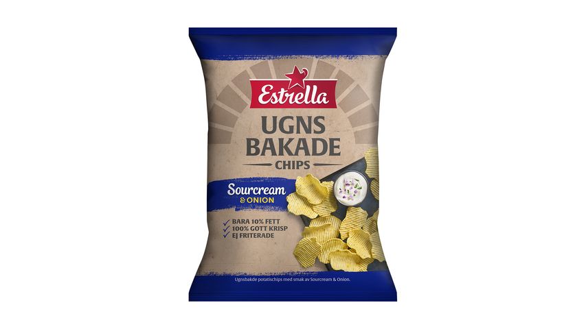 Estrella Chips Ugnsbakade 125g