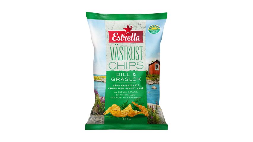Estrella Västkustchips Dill/Gräslök 180g