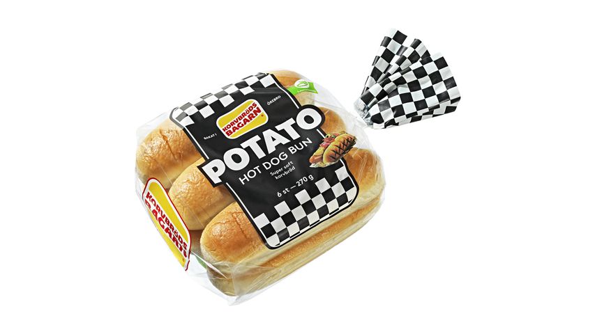 Korvbrödsbagarn Potato Hot Dog Buns 6-p 270g