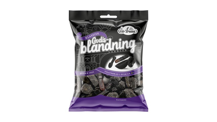 Aroma Godisblandning Lakrits 115g