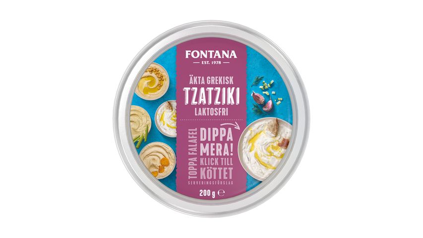 Fontana Tzatziki Laktosfri 200g