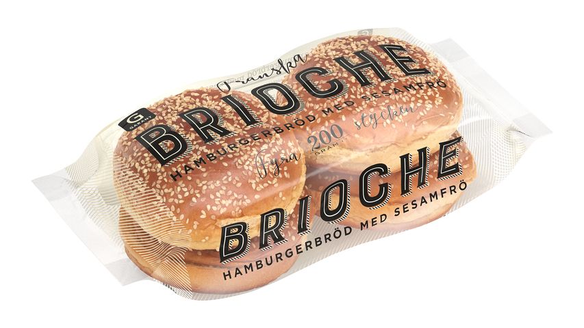 Garant Hamburgerbröd Sesam Brioche 200g