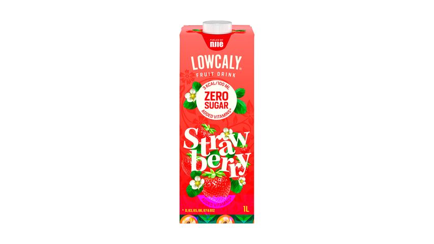 Lowcaly Fruktdryck Strawberry 1L