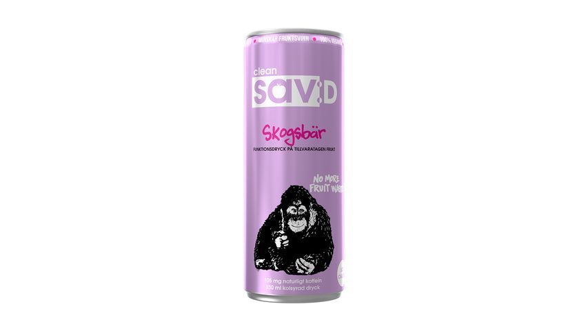 Clean Sav:D Energidryck Skogsbär 330ml