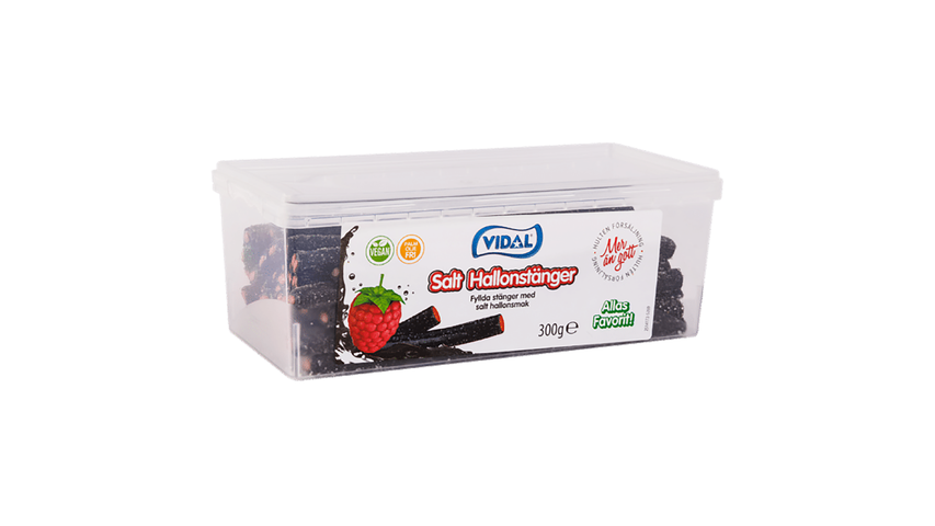Vidal Salta godisstänger Hallon 265g
