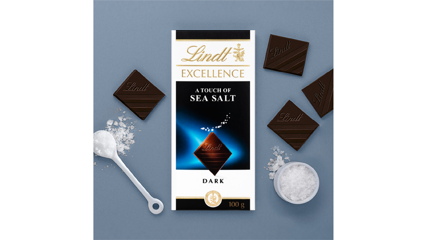 Lindt Excellence A Touch of Sea Salt Extra Fine Dark Chocolate with Sea Salt 100 g
