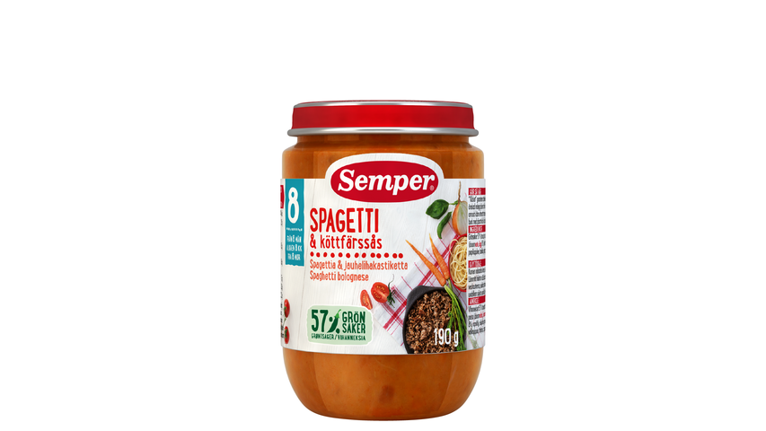 Semper Spaghetti Bolognese 8mnd | 190g