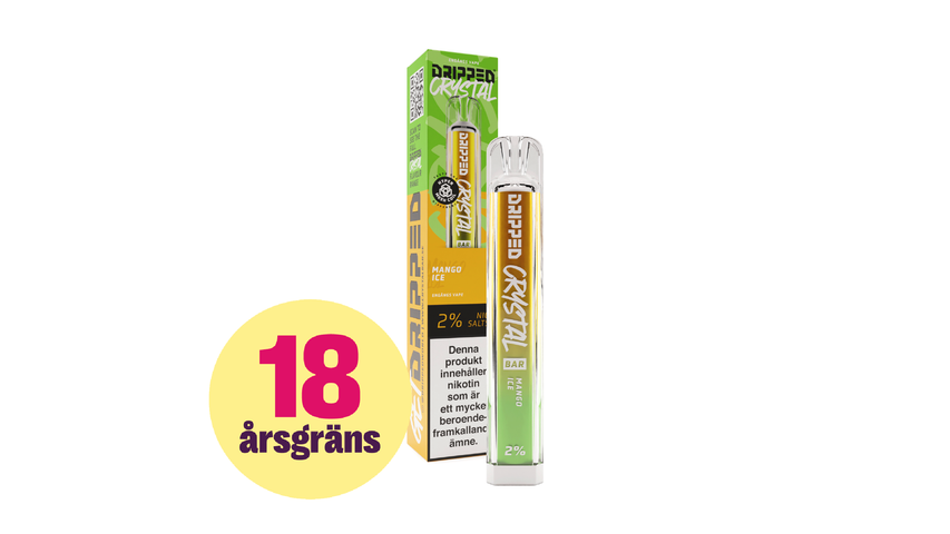 Dripped Crystal Bar Mango Ice - Engångs Vape 20mg