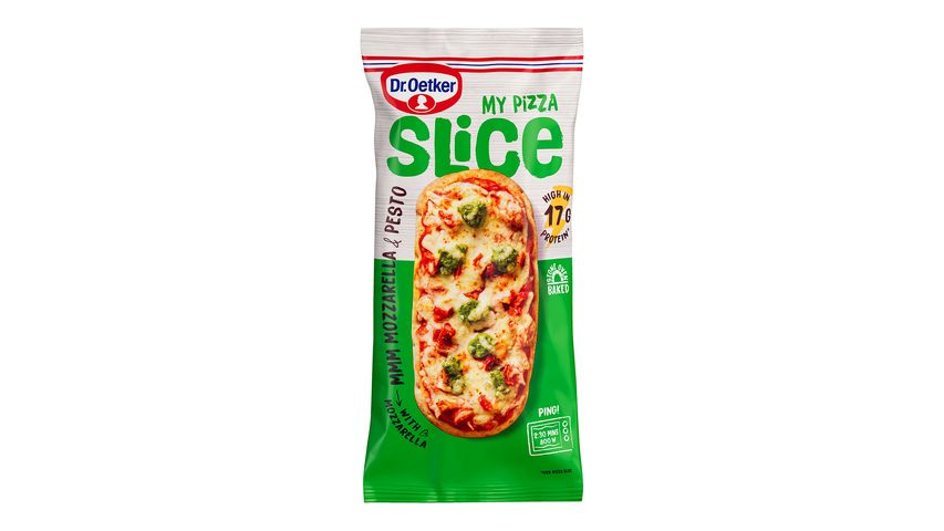 Dr. Oetker My Pizza Slice Mozzarella&Pesto Quick Frozen Pizza Slice 140g