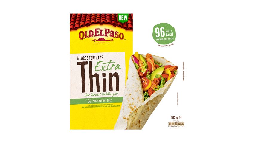 Old El Paso Extra Thin Tortillas 192g